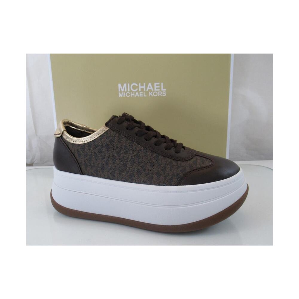 Michael Kors Hayes Two Tone Size 7 Lace Up Platform Sneakers
